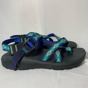 EUC CHACOS Z2 Sandals Women’s 9 Toe Strap Blue Teal Outdoor Hiking Camping
